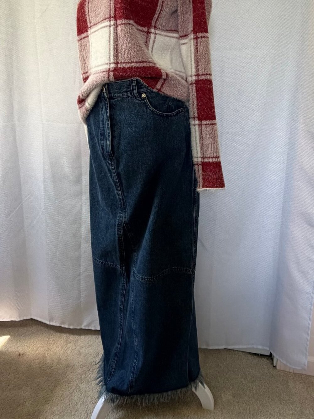 Vintage Lauren Jeans Co Ralph Lauren Denim Maxi Skirt - Picture 4 of 16